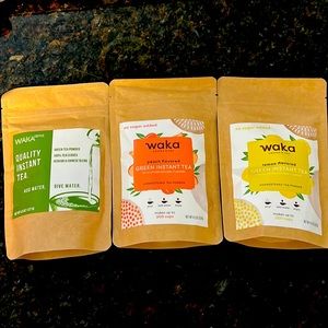3 New bags Waka Coffee & Tea Co Tea. No sugar added tea. Peach, lemon & plain